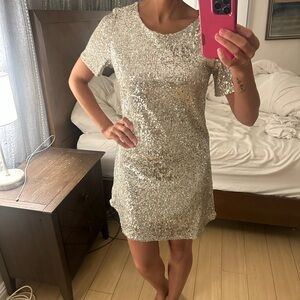 Sequin Silver Dress